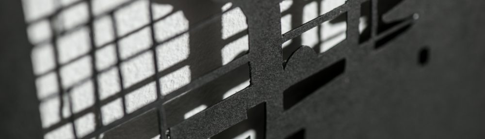 Simhallen(detail), shadow work in paper, Förort, Tyresö Konsthall, 2014, Photo: Niklas Alexandersson